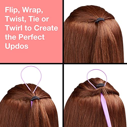 Conair Topsy Tail Hair Tool Black 1 Pack Ponytail Styling Kit with Ties