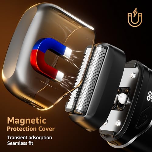 Mbzoey Electric Foil Shavers for Men: Mini Electric Razor for Face - IPX7 Waterproof Cordless Razor with LED Display & Fast Charge - Micro-Comb Technology & Precision Blades£¬Father's Day Gifts