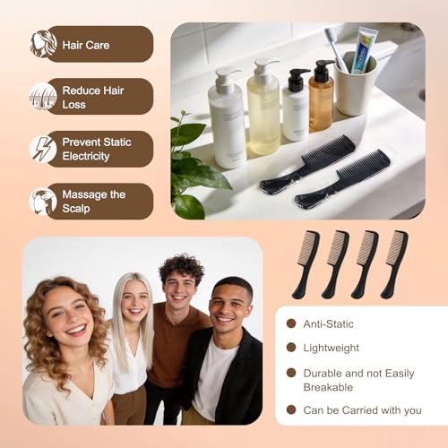 Pack of 100 Disposable Hair Combs - Individually Wrapped for Travel