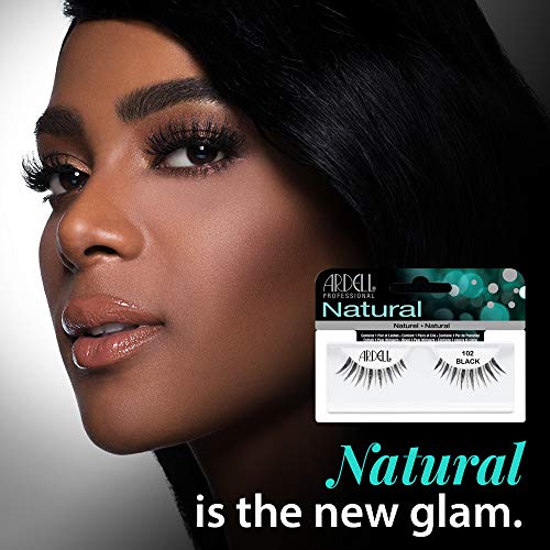 Ardell 102 Demi Black False Eyelashes 4 Pack - Natural, Reusable, Lightweight for Beginners & Makeup Lovers