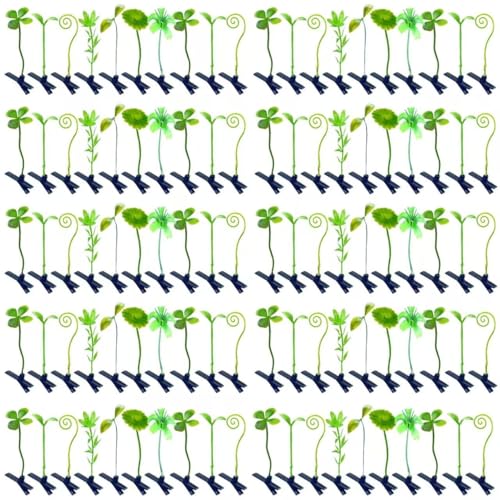 Green 100 Pcs Bean Sprout Hair Clips Rave Plant Hair Accessories for Women & Kids