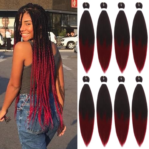 TBUG 30 Inch Pre Stretched Braiding Hair - 8 Packs Natural Yaki Texture