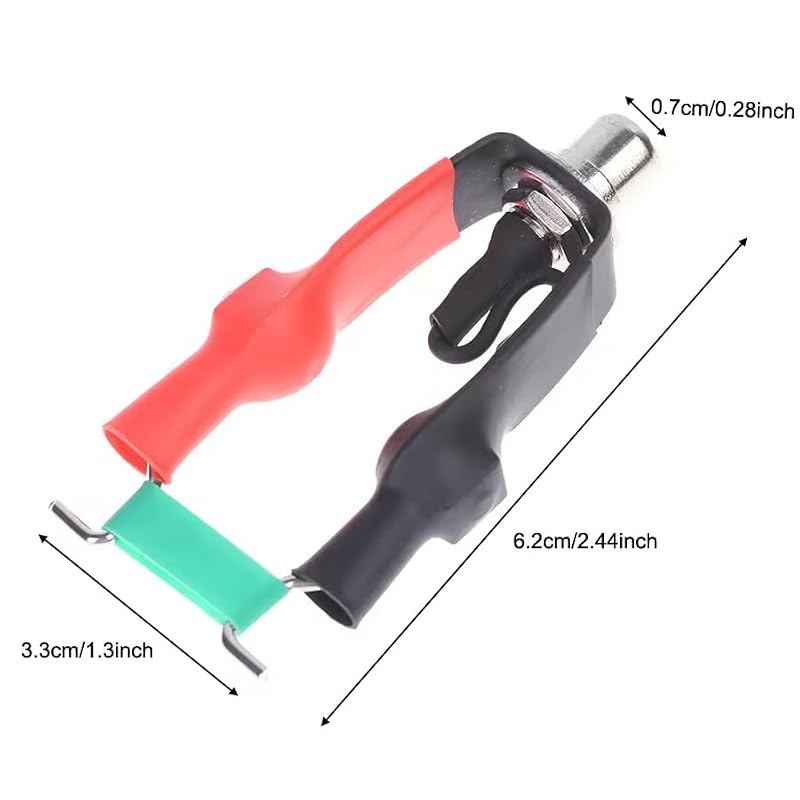 Tattoo RCA Clip Cord Adapter for Tattoo Gun Power Supply - Durable Alloy Connector