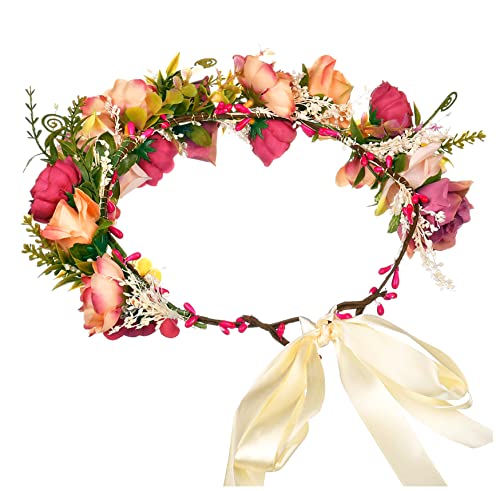 Vivivalue Floral Crown Headband Hair Wreath - Variation 4