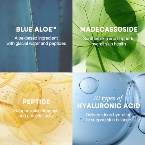 Nature Republic Blue Aloe Calming Pore Gel Mist - 3.38 Fl Oz Hydrating Spray Serum