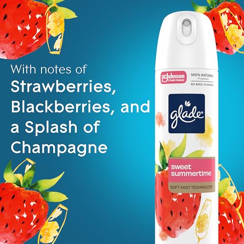 Glade Air Freshener Spray - Sweet Summertime, 7.3 Oz, 6 Count