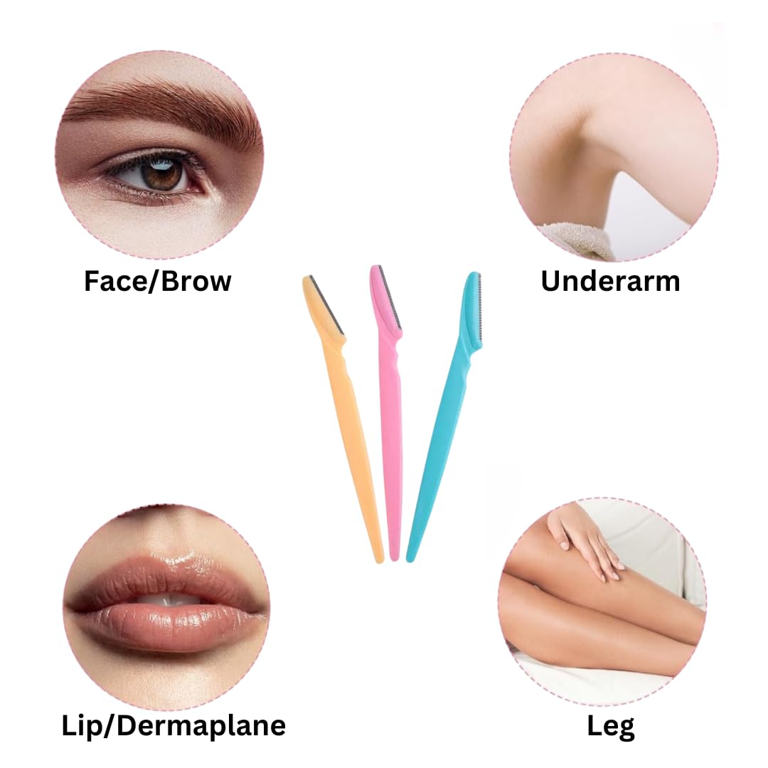 6 PC Eyebrow Razor Demaplane Tool for Women & Men Facial Eyebrow Trimmer Shaper Facial Hair Remover