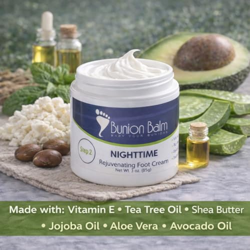 Bunion Bootie Night Cream for Dry Cracked Feet - Soothing Foot Moisturizer