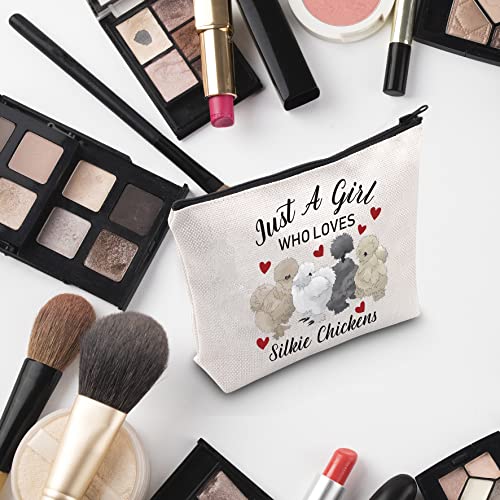 Who Loves Silkie Chickens Makeup Bag - G2TUP Cosmetic Pouch