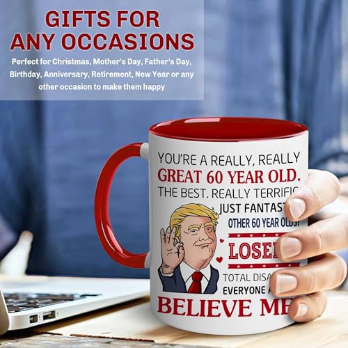 Funny 60th Birthday Coffee Mug for Men & Women - 11oz Ceramic Gift