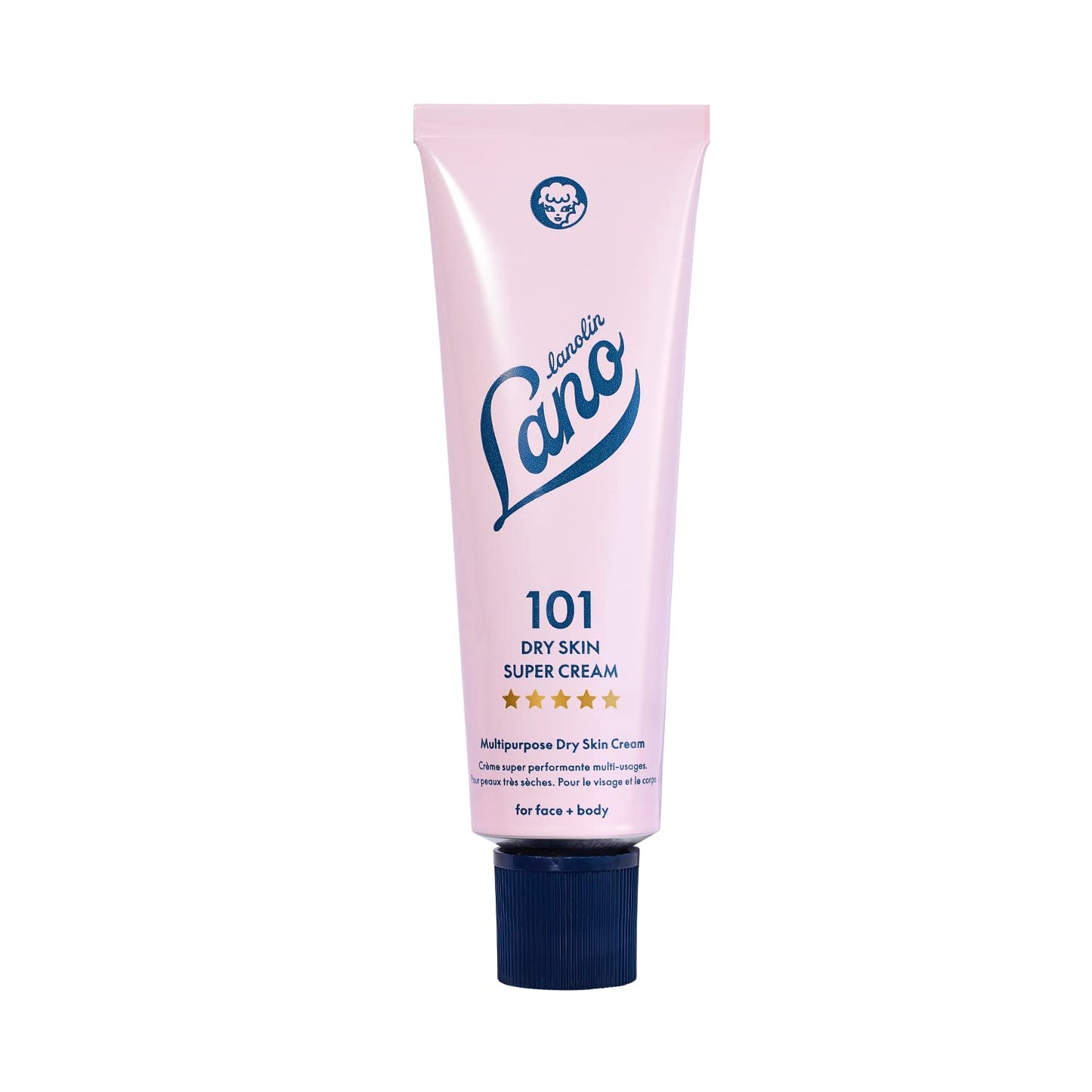 Lanolips 101 Dry Skin Super Cream - Body Cream & Face Moisturizer - Whipped Body Butter for Dry Skin - Triple Lanolin, Sweet Almond Oil, Shea Butter & Vitamin E Infused Body Care (2.02 oz)