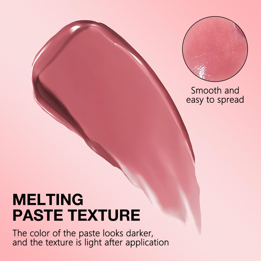 IATMOMOD Pink Cherry Nude Tinted Lip Balm, Sheer Hydrating Glossy Lipstick for All Skin Types - Natural Moisturizing Lip Tint, Long Lasting Waterproof