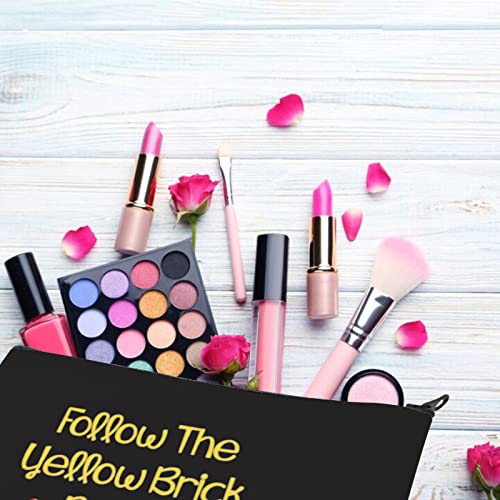 Follow The Yellow Brick Road Makeup Bag - Movie Inspired Cosmetic Pouch