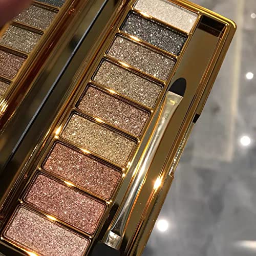 Virtegasas 9-Color Glitter Eyeshadow Palette - Waterproof & Long-lasting