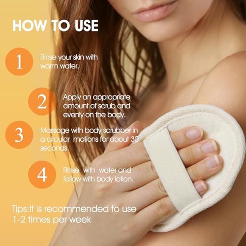 VOERUY Turmeric Exfoliating Body Scrub with Coconut Oil & Vitamin C - 11.28oz
