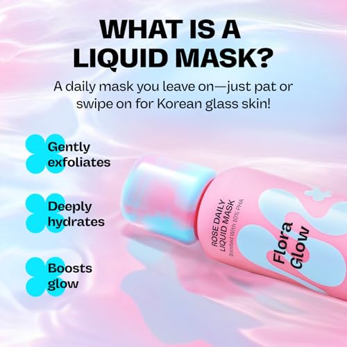 MAMONDE Flora Glow Rose Liquid Face Mask - Hydrating Exfoliating Toner & Primer, 2-in-1 Korean Skincare