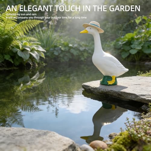 Elegant 7.1-Inch White Goose Statue for Home Decor