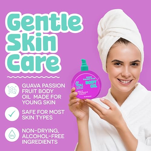 BeYoutiful Guava Passionfruit Moisturizing Body Oil for Kids, 8 oz