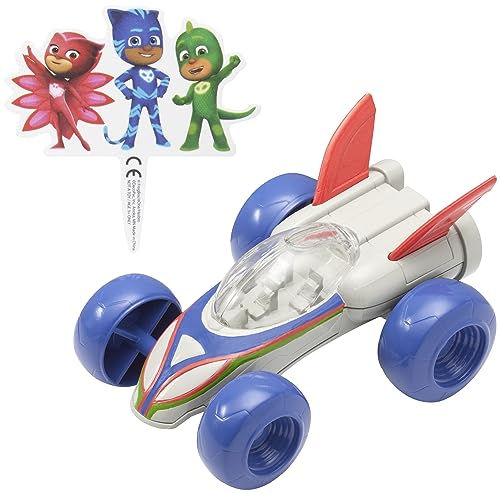 PJ Masks Save the Day Cake Topper with Free-Wheeling Car