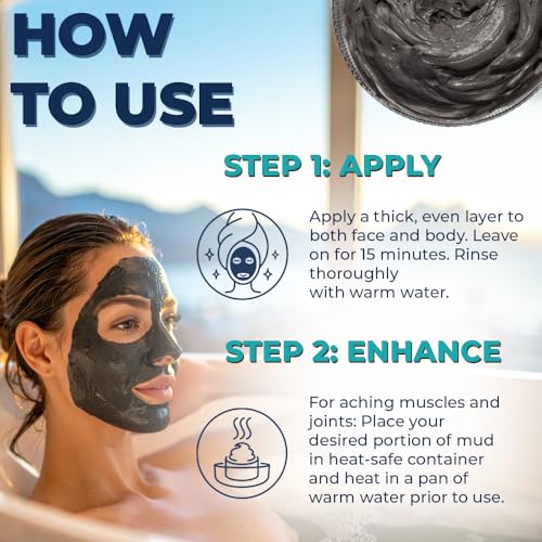 Natural Elephant Dead Sea Mud Mask – Mineral Face & Body Mask, 9.9 oz