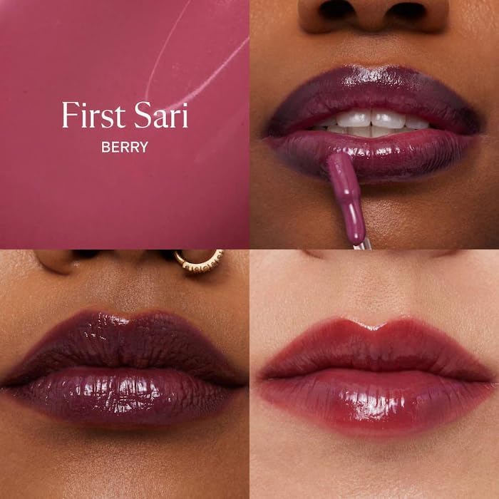 Lassi Lips Staining Lip Oil - Long-Lasting Berry Color with Mango Seed Oil & Vitamin E | 0.14 oz