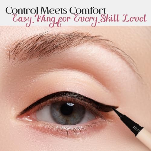 M2U NYC Waterproof Liquid Eyeliner Pen Black - No Smudge, Up to 24H Wear