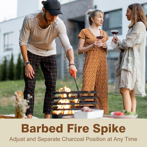 CHANGE MOORE 35.2" Portable Fire Pit Poker & Blow Stick Set