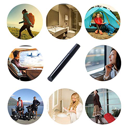 Hiyoo Portable Travel Toothbrush Case with Air Holes - Black (2 Pack)