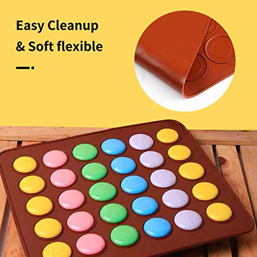 Non-Stick Silicone Macaron Baking Mats - 2 Pack, 48 Capacity