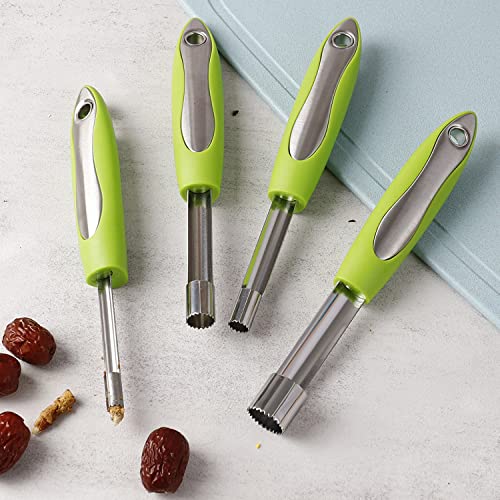 FREESHU Apple Corer Set - 4 Sizes with Ergonomic Handle
