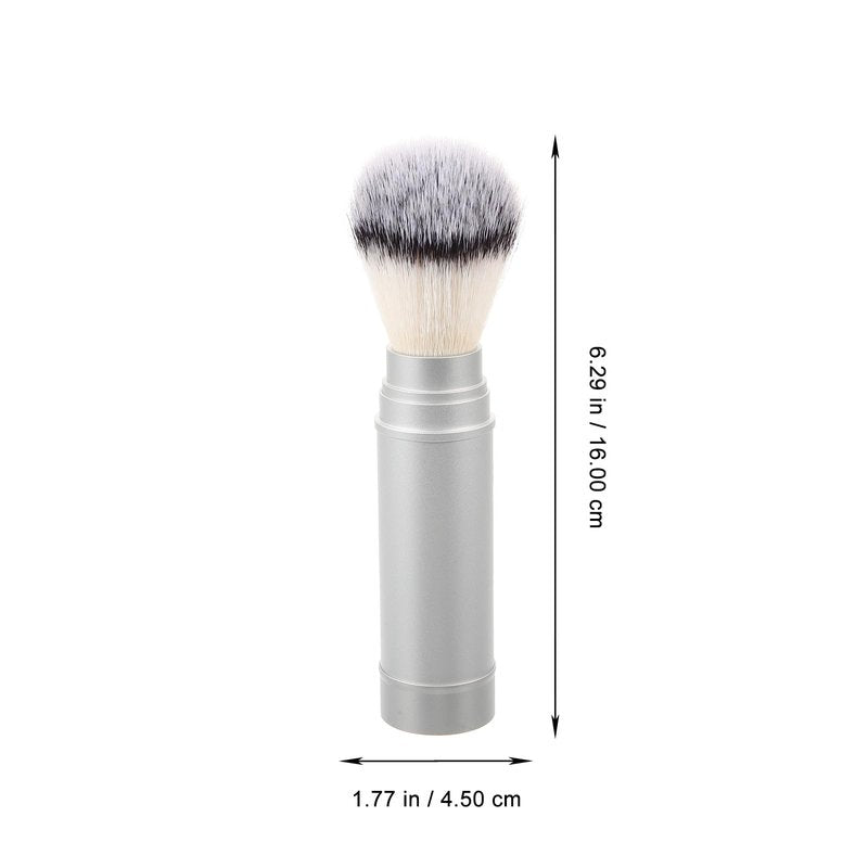 SEWCHICS Men Shaving Brush Travel Beard Brush with Soft Nylon Bristles Compact for Facial Cleansing and Shaving Grooming