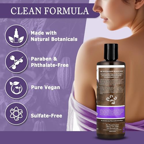 Dr. Woods Raw Liquid Black Soap with Organic Shea Butter - 16 Fl Oz