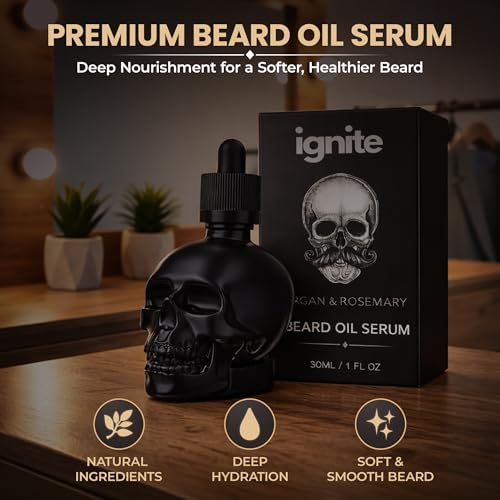 ignite Argan & Rosemary Beard Oil for Men - Non-Greasy Serum