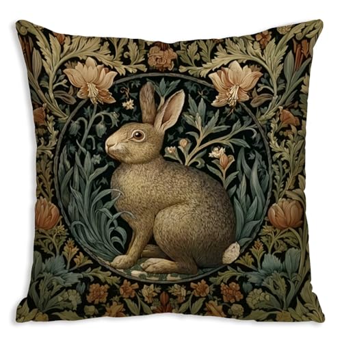 William Morris Inspired Vintage Floral Pillow Cover - 18x18