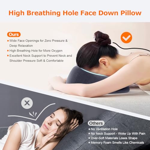 Zonngoo Face Down Pillow for Massage, BBL Recovery, and Eye Surgery