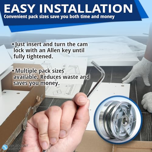 35mm Cam Wheel Locks for IKEA Bed Frames - Pack of 6