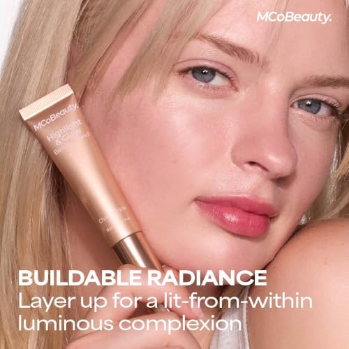 MCoBeauty Pink Glow Liquid Highlighter Wand 1 Fl Oz - Radiant & Blush-Tinted