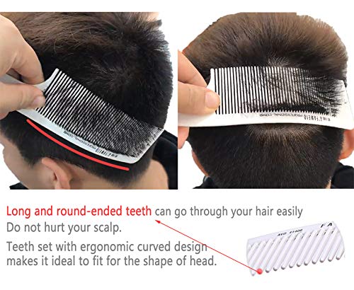 PERFEHAIR Curved Barber Clipper Comb - Flat Top Hair Cutting Tool