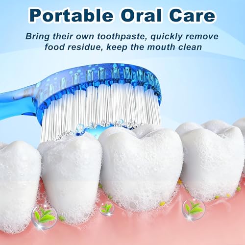 Futetui 40 Pack 5-in-1 Mixed Flavor Disposable Toothbrushes