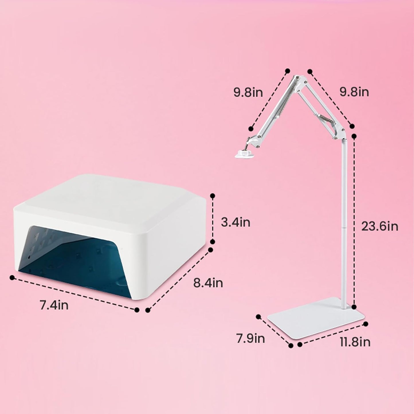 UV Foot Lamp - 78W Cordless Pedicure Light with Sensor | Wireless Gel Nail Polish Curing