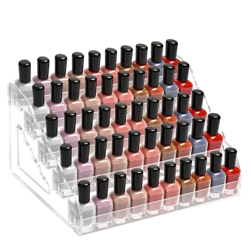 Nimiah 5-Tier Clear Acrylic Nail Polish Display Rack
