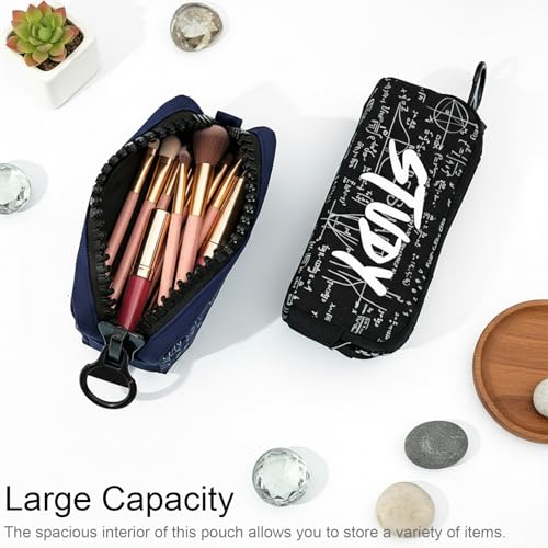 Eagyrosi Math Formula Pattern Pencil Case - Large Capacity Makeup Pouch