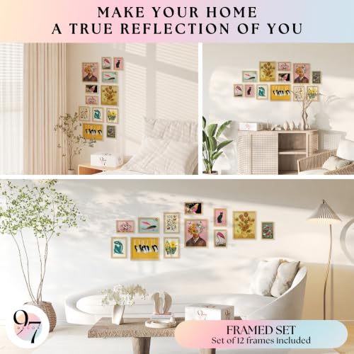Eclectic Maximalist Wall Art Set - 12 Pcs Funky Gallery Prints
