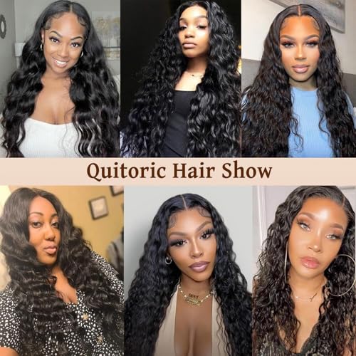 Quitoric 10-Inch Water Wave Human Hair Bundles - Brazilian Virgin Remy Hair