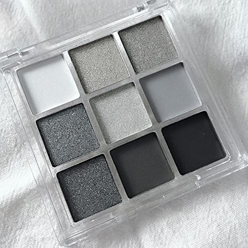 Black Smokey Eyeshadow Palette - 9 Cool Toned Shades