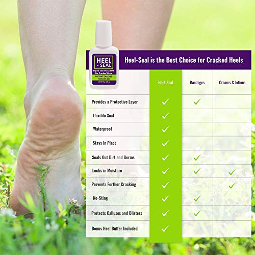 Heel-Seal Liquid Skin Protectant for Cracked Heels & Foot Repair 3X Larger Bottle