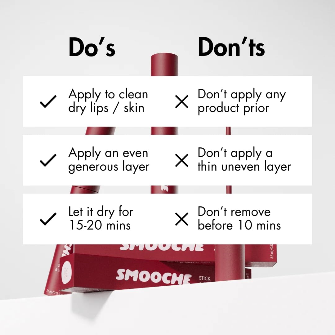 Smooche Peel-Off Lip Stain Tint - Long-Lasting Waterproof Lip Color | Hydrating Vegan Formula - Mauve Berry
