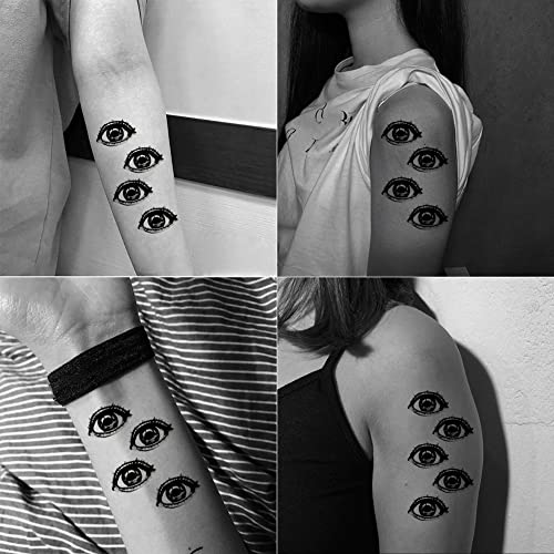Cute Halloween Temporary Tattoos - 2 Sheets Eye Design