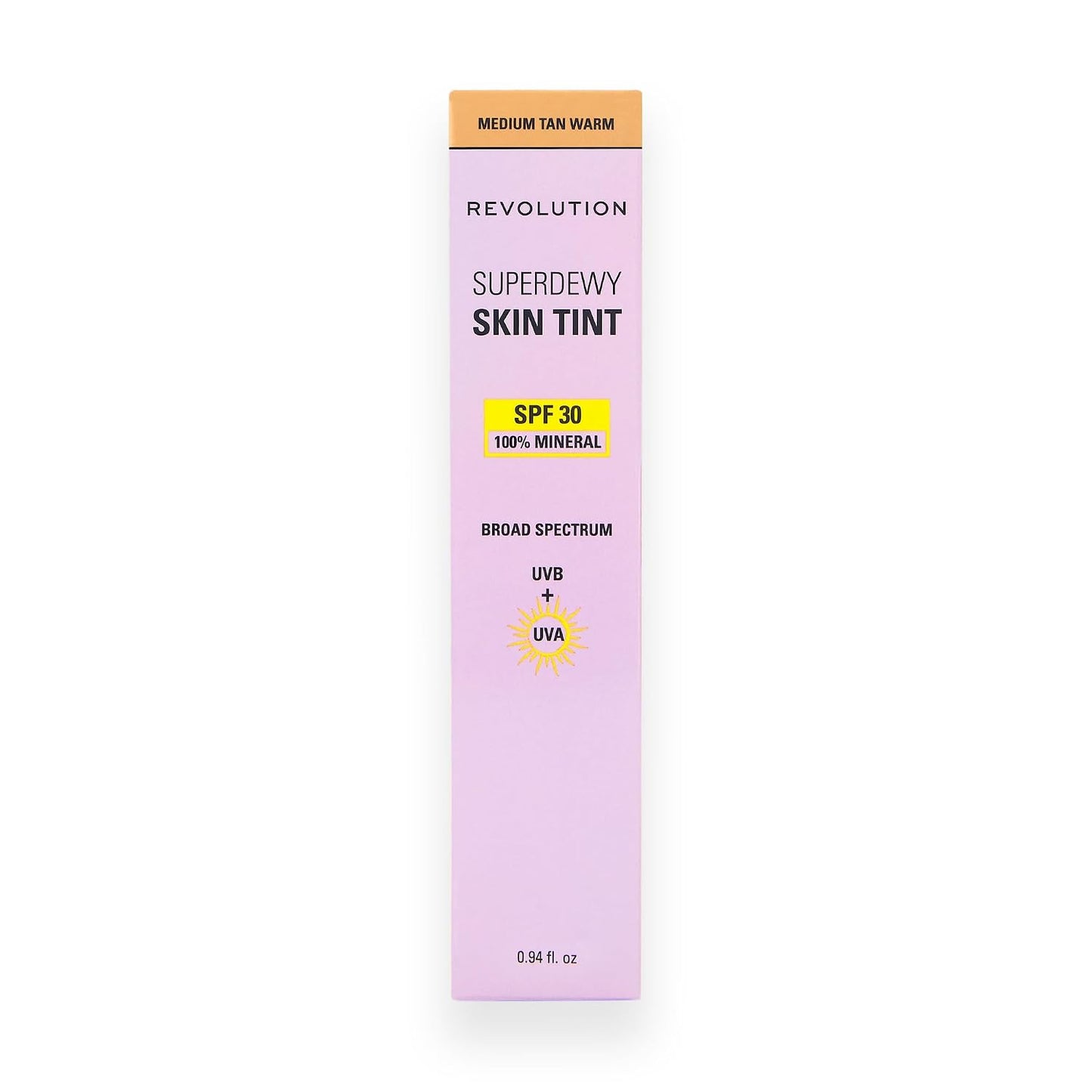 Revolution Superdewy SPF 30 Skin Tint - Tinted Mineral Foundation for Buildable Glow | Medium Tan Warm, Vegan & Cruelty-Free