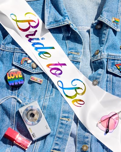 Bride to Be Satin Sash with Rainbow Foil | Bachelorette Party Decor